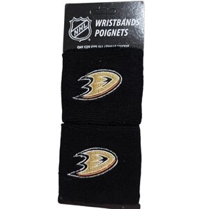 NHL  Anaheim Ducks Black and Gold Wristbands. Brand New. One Size Fits All